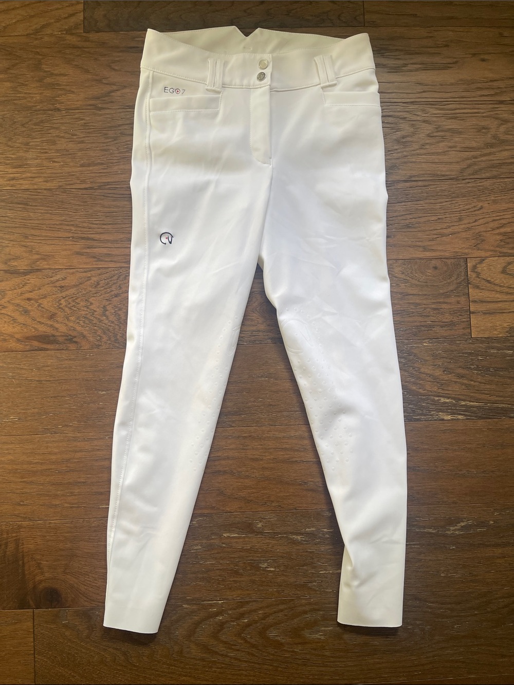 Ego7 CA Knee Patch High Rise Jumping Breech IT42 White
